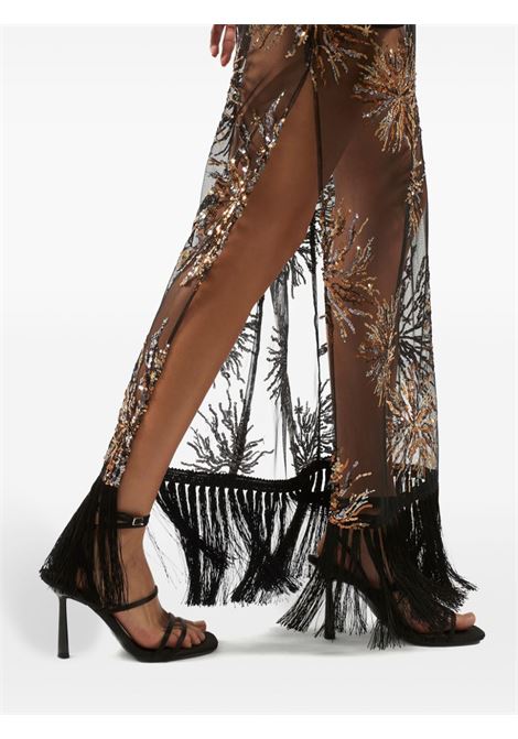Abito nina soleil con paillettes in nero e oro Taller marmo  - donna TALLER MARMO | TMPS2513133